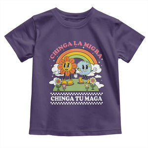 Chinga La Migra Chinga Tu Maga Toddler T Shirt Immigration Rights TS11 Purple Print Your Wear