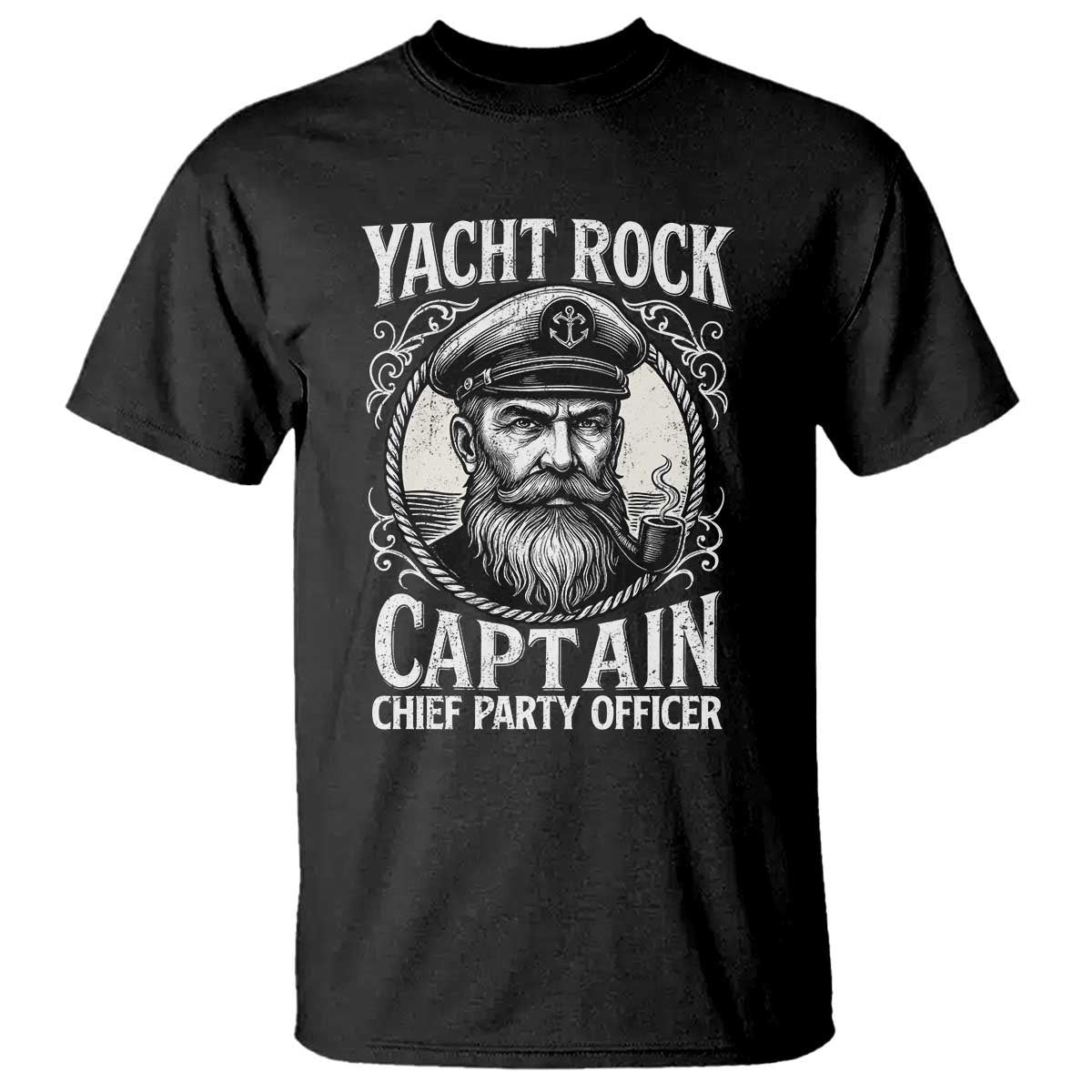 Funny Yacht Rock Captain T Shirt Chief Party Officer Pontoon Boat Sailor TS11 Black Print Your Wear