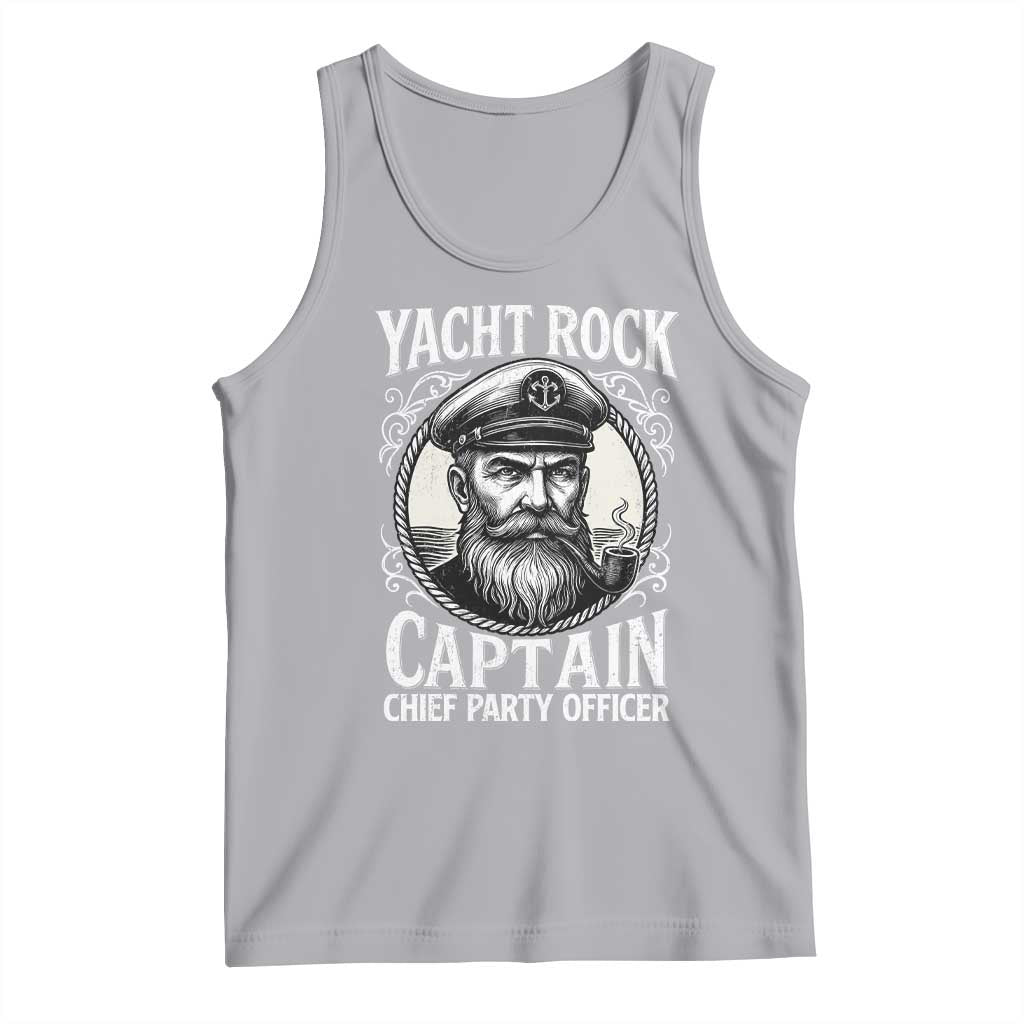 Funny Yacht Rock Captain Tank Top Chief Party Officer Pontoon Boat Sailor TS11 Athletic Heather Print Your Wear