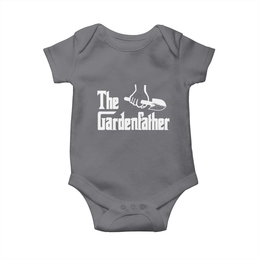 The Gardenfather Baby Onesie Gardener Parody Gardening Fathers Day TS11 Charcoal Print Your Wear