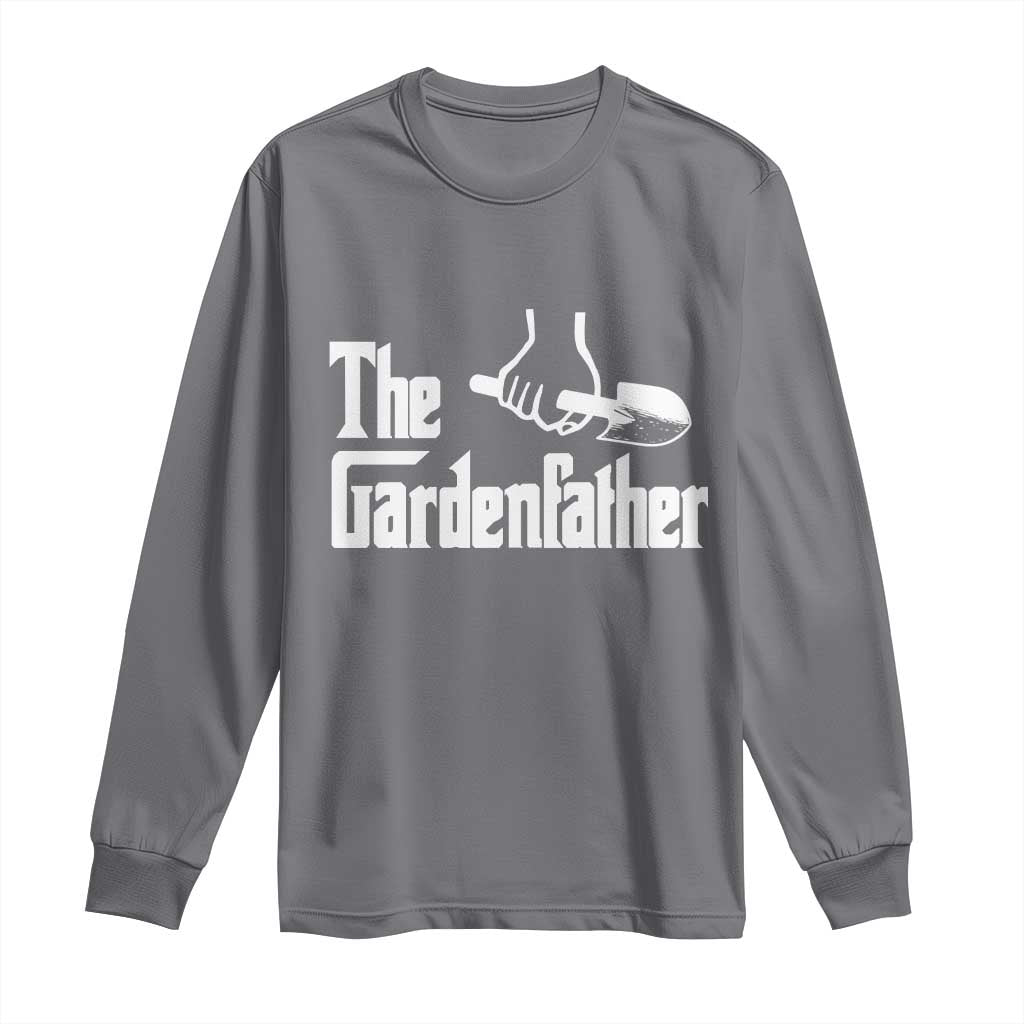 The Gardenfather Long Sleeve Shirt Gardener Parody Gardening Fathers Day TS11 Charcoal Print Your Wear