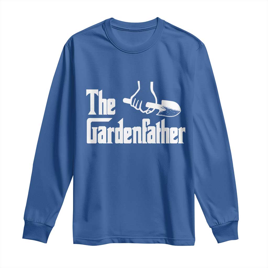 The Gardenfather Long Sleeve Shirt Gardener Parody Gardening Fathers Day TS11 Royal Blue Print Your Wear