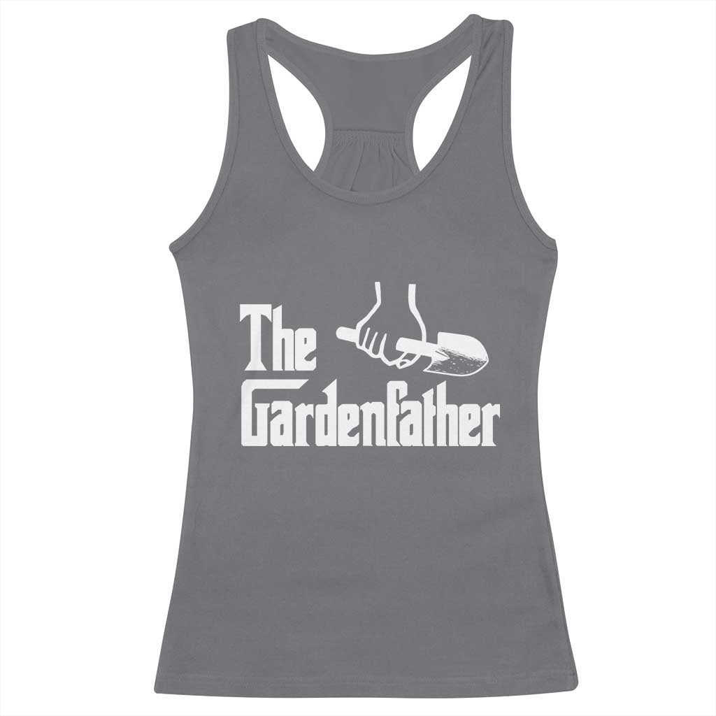 The Gardenfather Racerback Tank Top Gardener Parody Gardening Fathers Day TS11 Charcoal Print Your Wear