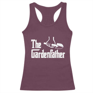 The Gardenfather Racerback Tank Top Gardener Parody Gardening Fathers Day TS11 Maroon Print Your Wear