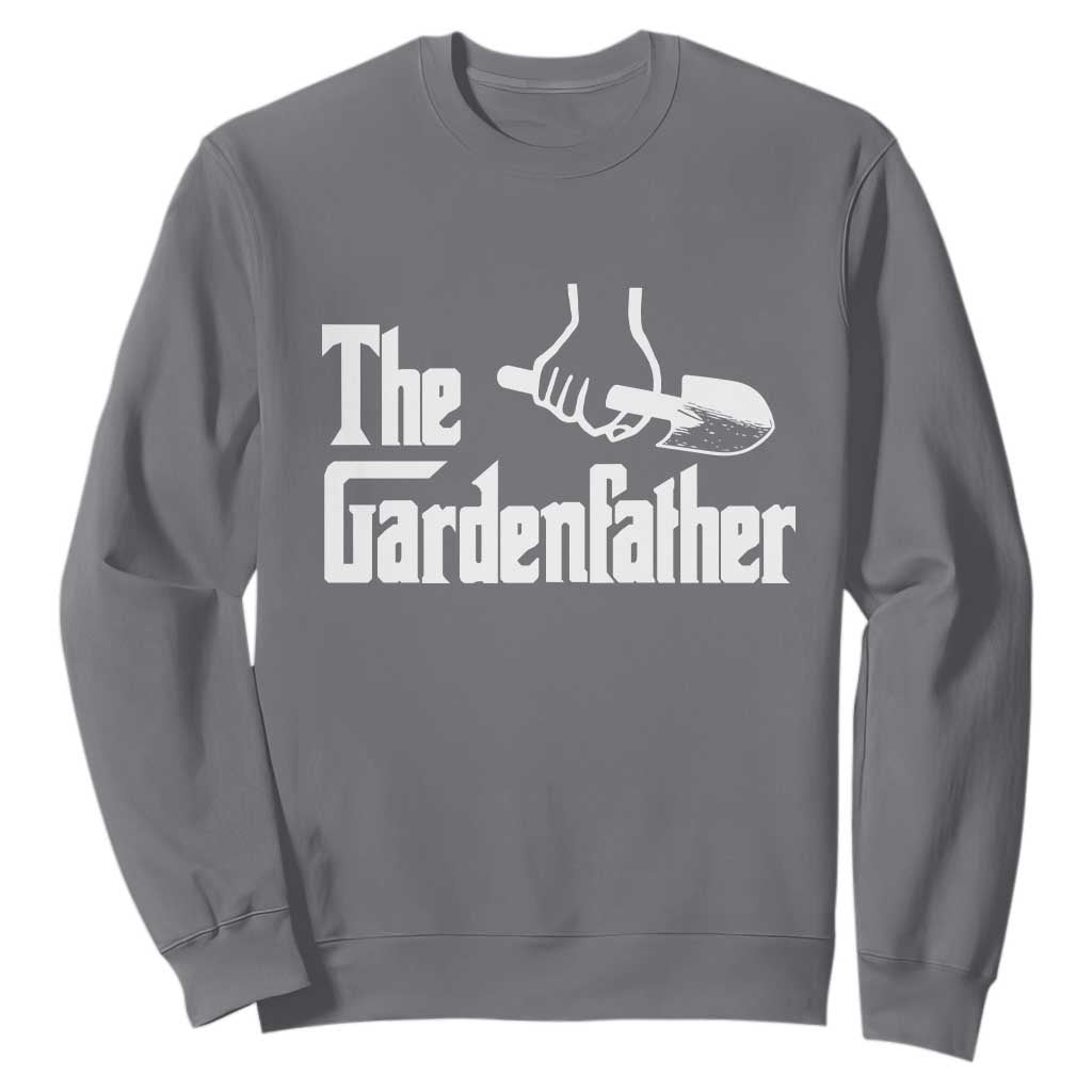 The Gardenfather Sweatshirt Gardener Parody Gardening Fathers Day TS11 Charcoal Print Your Wear