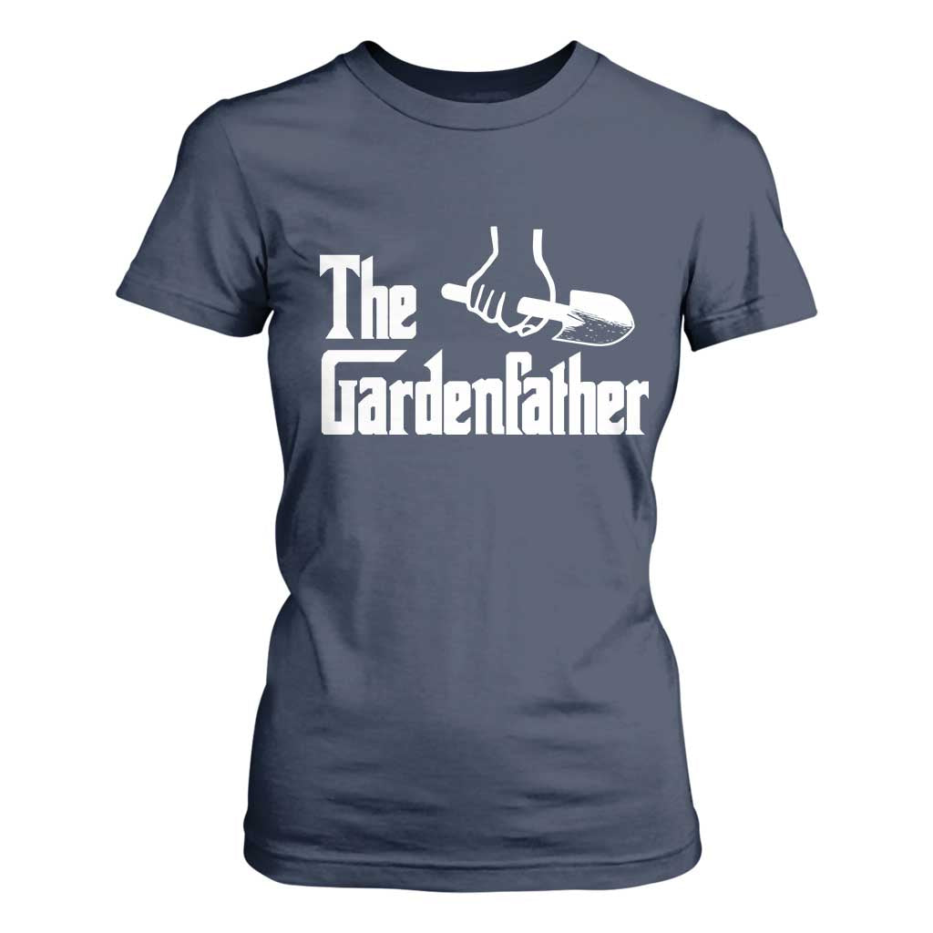 The Gardenfather T Shirt For Women Gardener Parody Gardening Fathers Day TS11 Navy Print Your Wear