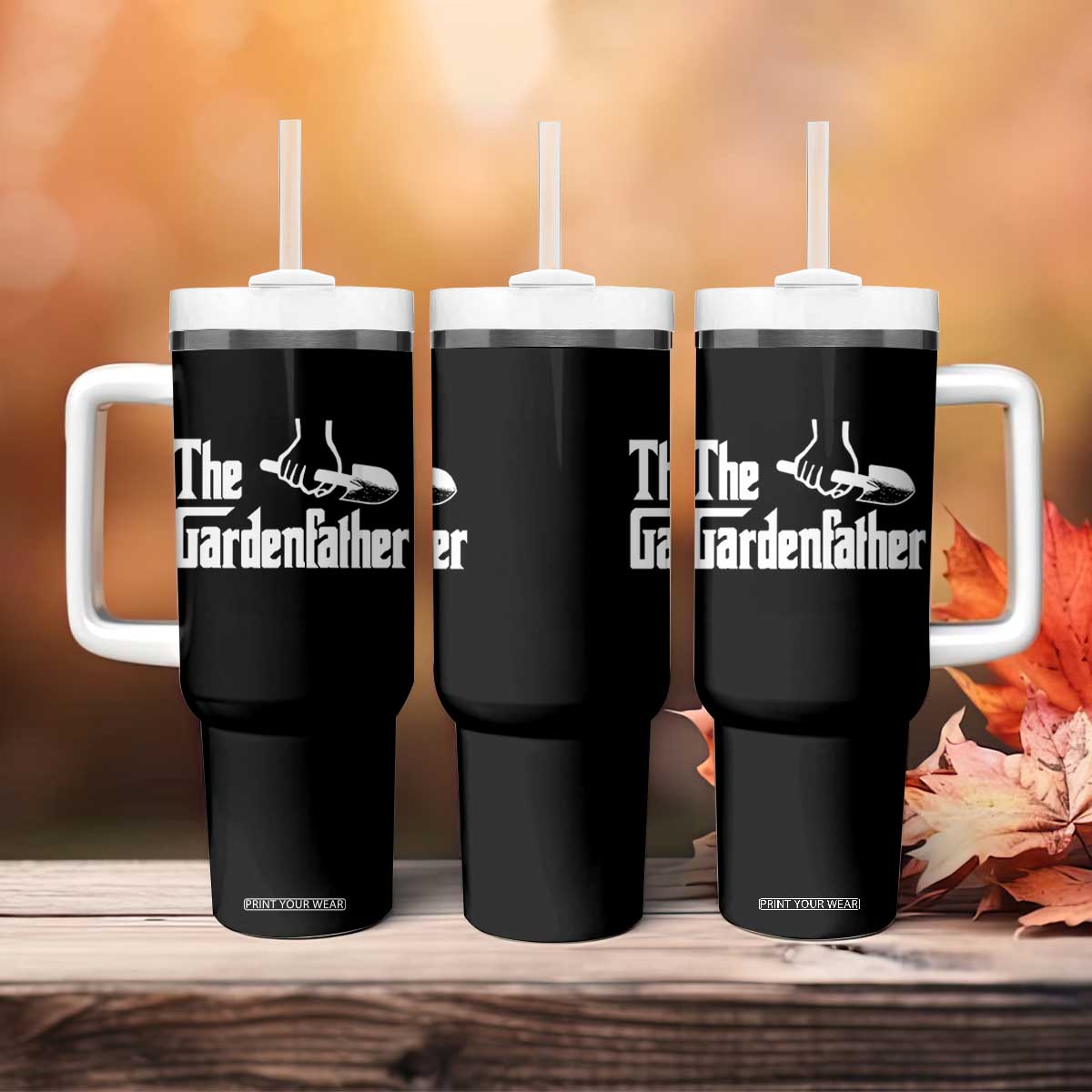 The Gardenfather Tumbler With Handle Gardener Parody Gardening Fathers Day TS11 Print Your Wear