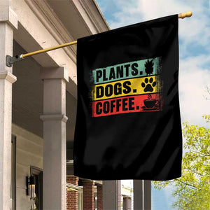 Plants Dogs Coffee Garden Flag Retro Gardening And Dog Lover TS11 Print Your Wear
