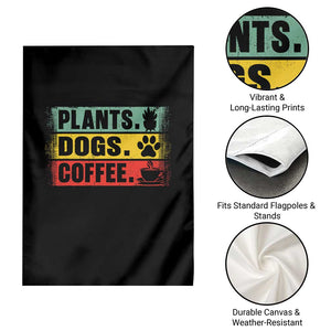 Plants Dogs Coffee Garden Flag Retro Gardening And Dog Lover TS11 Print Your Wear