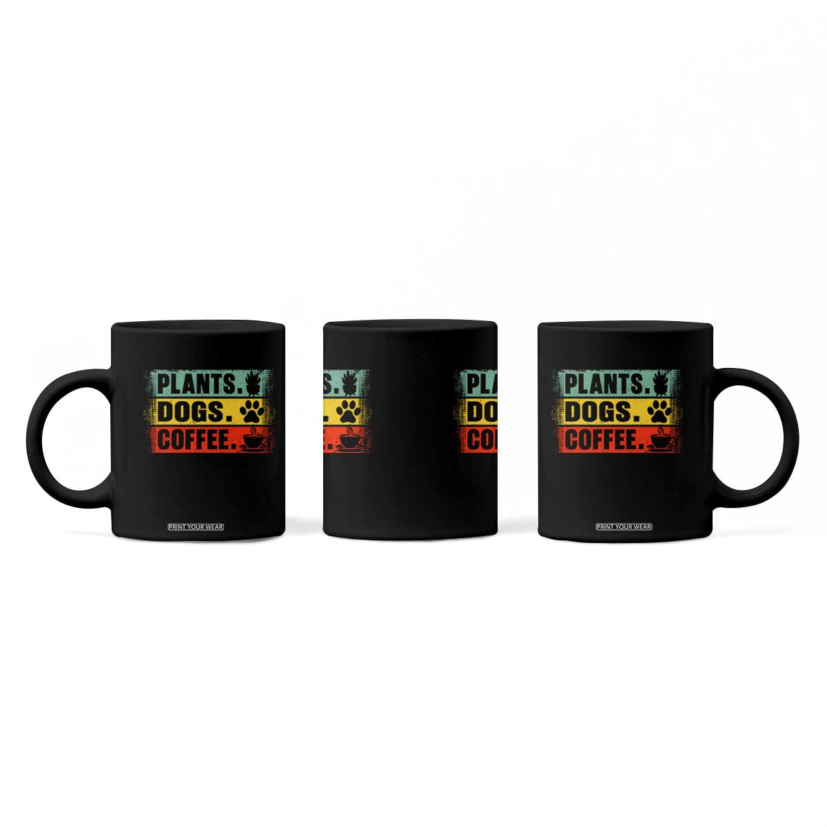Plants Dogs Coffee Coffee Mug Retro Gardening And Dog Lover TS11 Print Your Wear