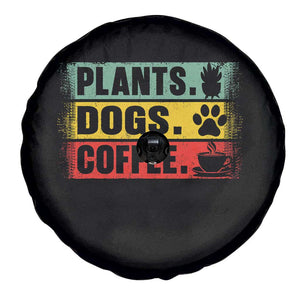 Plants Dogs Coffee Spare Tire Cover Retro Gardening And Dog Lover TS11 Print Your Wear