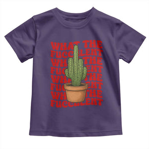Funny What The Fucculent Toddler T Shirt Cactus Succulents Plants Gardening TS11 Purple Print Your Wear