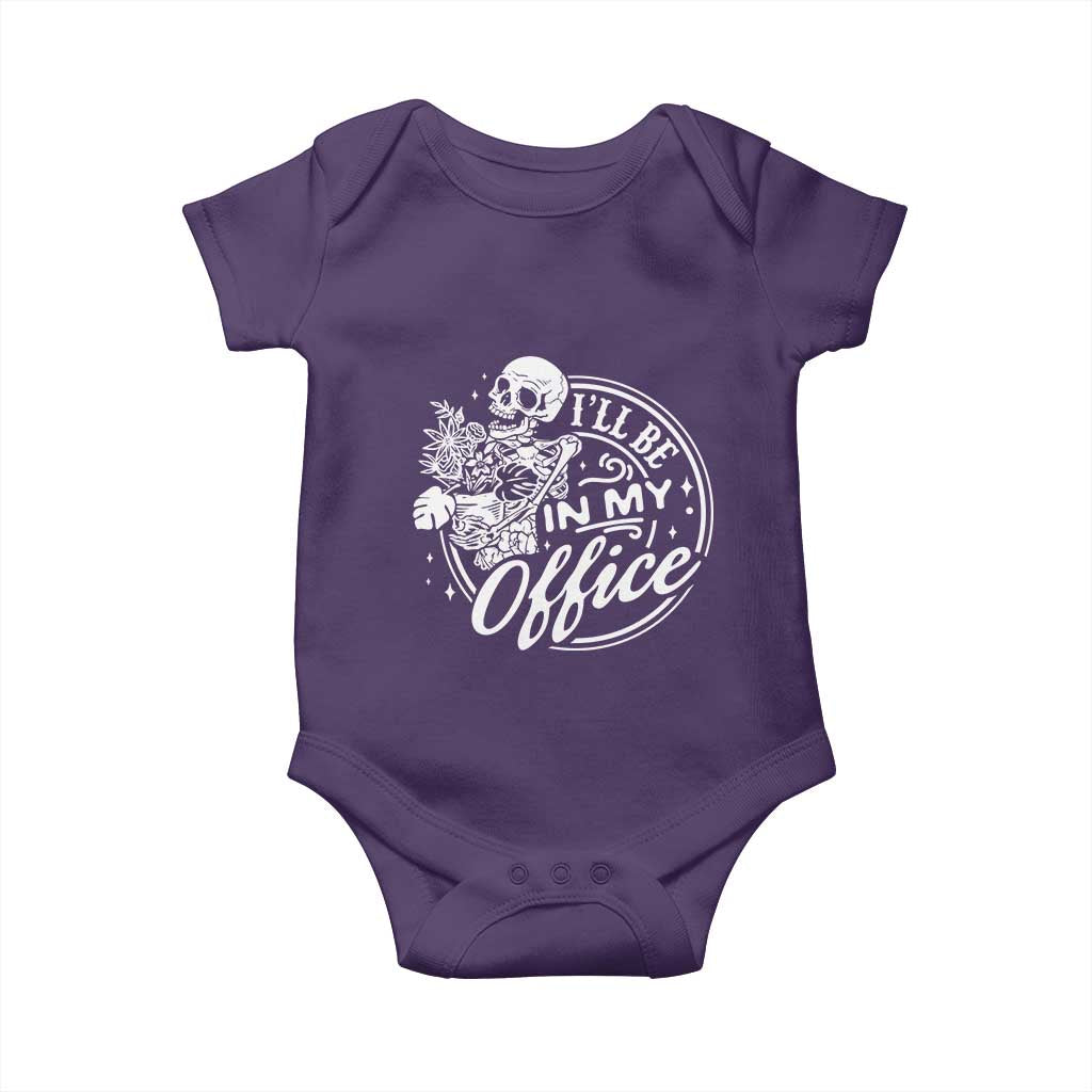 Funny Garden I Will Be In My Office Baby Onesie Gardening Fathers Day TS11 Purple Print Your Wear