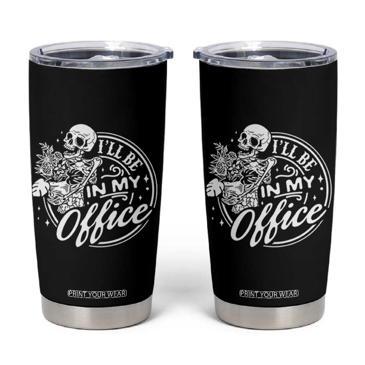 Funny Garden I Will Be In My Office Tumbler Cup Gardening Fathers Day TS11 Black Print Your Wear