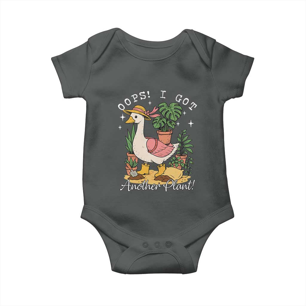 Funny Oops I Got Another Plant Baby Onesie Silly-Goose Gardener Plant Lady TS11 Dark Heather Print Your Wear
