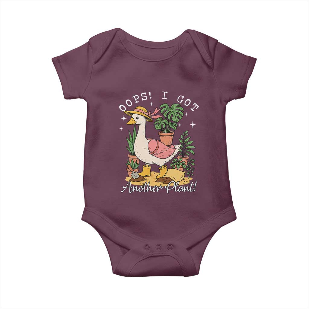 Funny Oops I Got Another Plant Baby Onesie Silly-Goose Gardener Plant Lady TS11 Maroon Print Your Wear