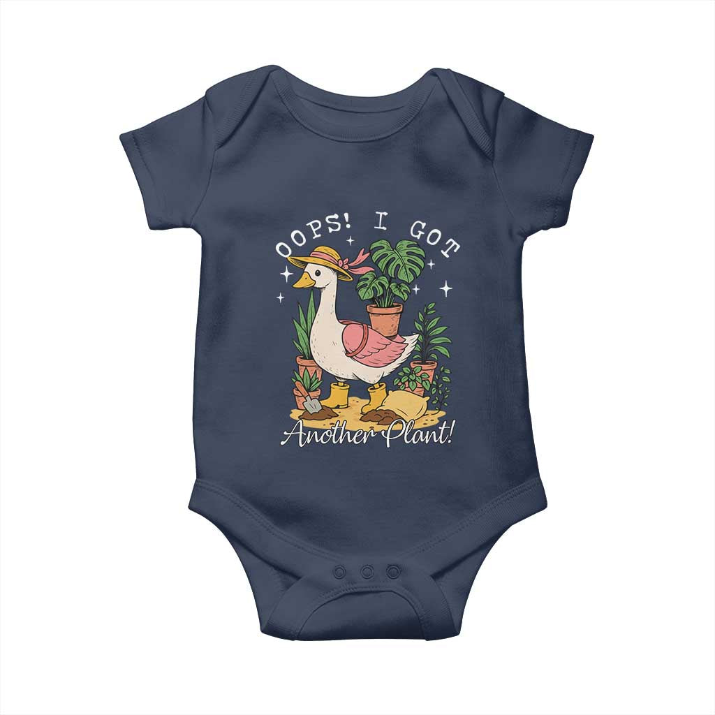 Funny Oops I Got Another Plant Baby Onesie Silly-Goose Gardener Plant Lady TS11 Navy Print Your Wear