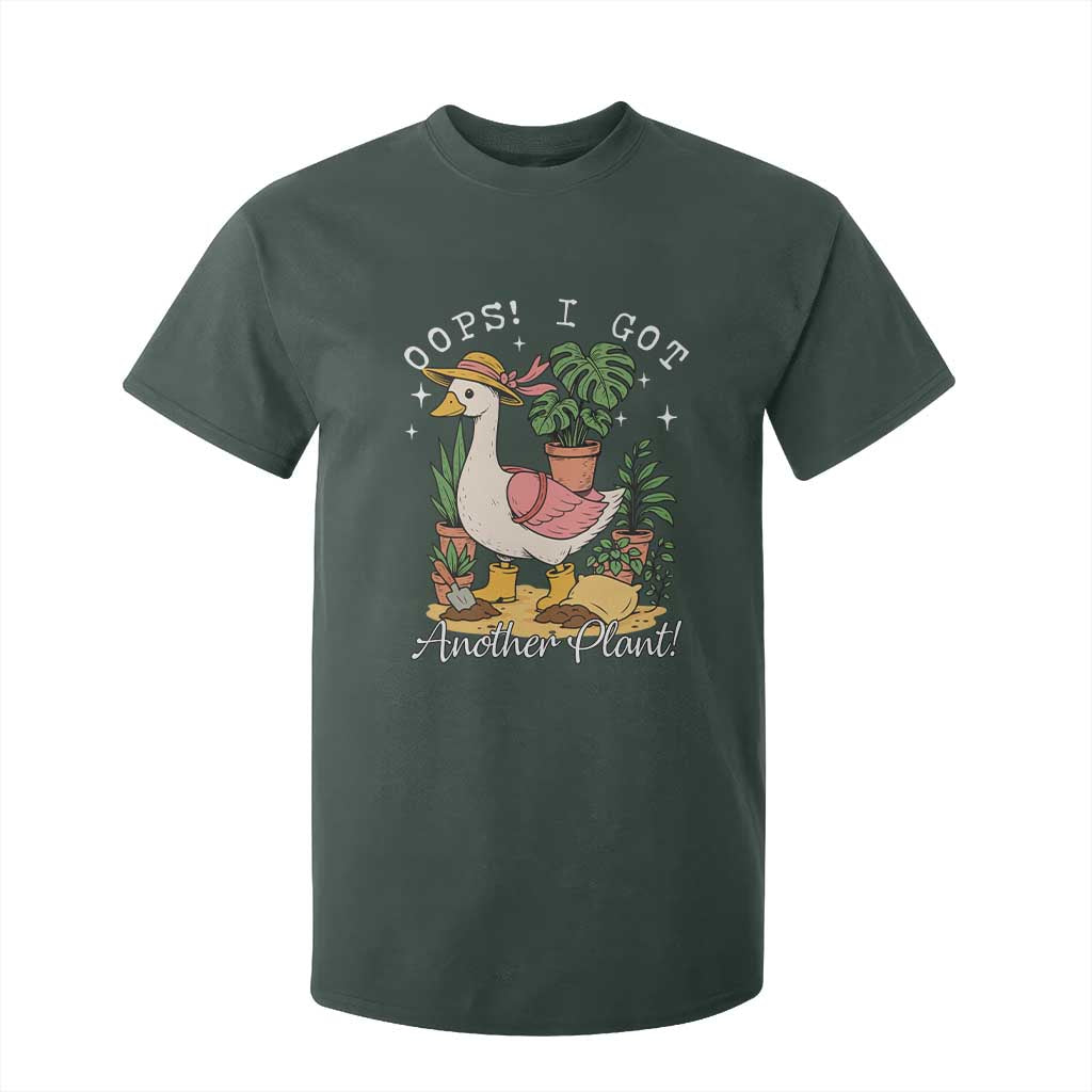 Funny Oops I Got Another Plant T Shirt For Kid Silly-Goose Gardener Plant Lady TS11 Dark Forest Green Print Your Wear
