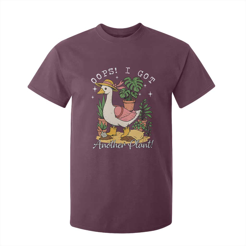 Funny Oops I Got Another Plant T Shirt For Kid Silly-Goose Gardener Plant Lady TS11 Maroon Print Your Wear