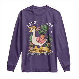 Funny Oops I Got Another Plant Long Sleeve Shirt Silly-Goose Gardener Plant Lady TS11 Purple Print Your Wear