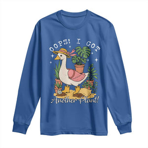 Funny Oops I Got Another Plant Long Sleeve Shirt Silly-Goose Gardener Plant Lady TS11 Royal Blue Print Your Wear