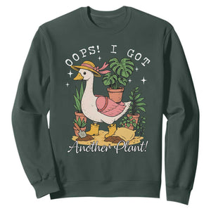 Funny Oops I Got Another Plant Sweatshirt Silly-Goose Gardener Plant Lady TS11 Dark Forest Green Print Your Wear