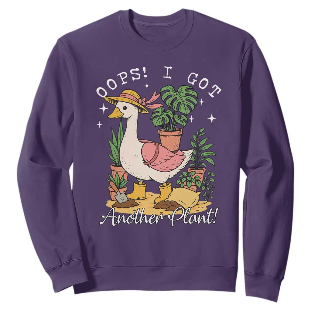 Funny Oops I Got Another Plant Sweatshirt Silly-Goose Gardener Plant Lady TS11 Purple Print Your Wear