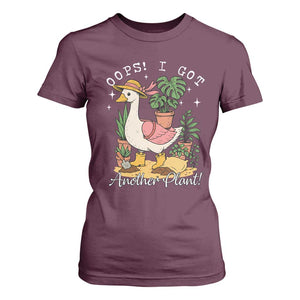 Funny Oops I Got Another Plant T Shirt For Women Silly-Goose Gardener Plant Lady TS11 Maroon Print Your Wear