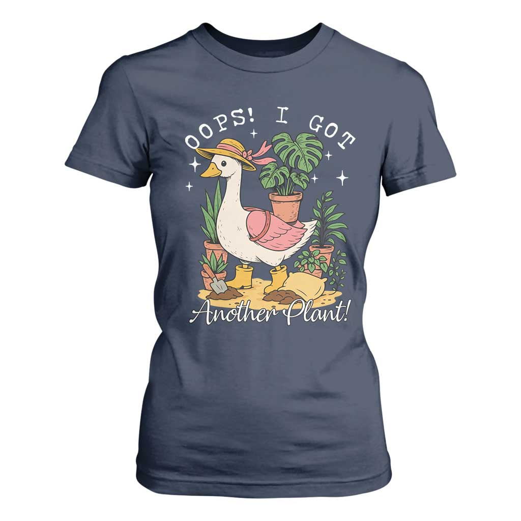 Funny Oops I Got Another Plant T Shirt For Women Silly-Goose Gardener Plant Lady TS11 Navy Print Your Wear