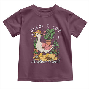 Funny Oops I Got Another Plant Toddler T Shirt Silly-Goose Gardener Plant Lady TS11 Maroon Print Your Wear