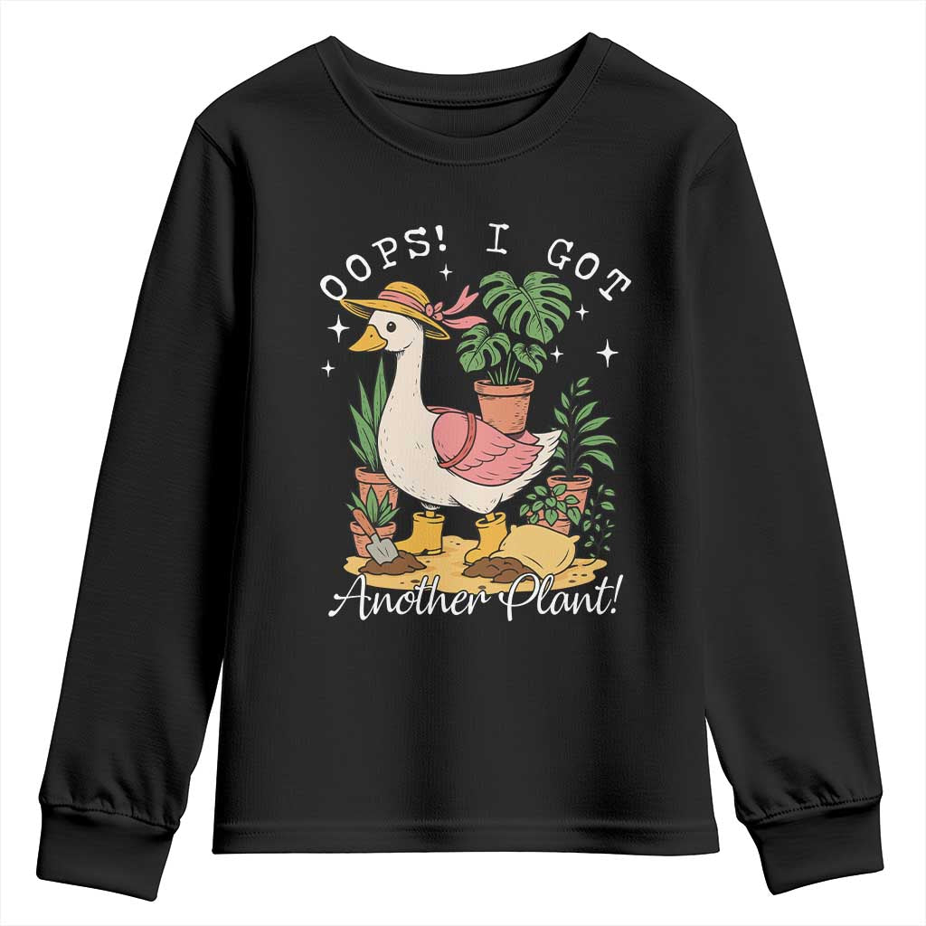 Funny Oops I Got Another Plant Youth Sweatshirt Silly-Goose Gardener Plant Lady TS11 Black Print Your Wear