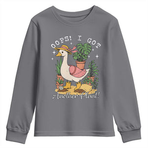 Funny Oops I Got Another Plant Youth Sweatshirt Silly-Goose Gardener Plant Lady TS11 Charcoal Print Your Wear