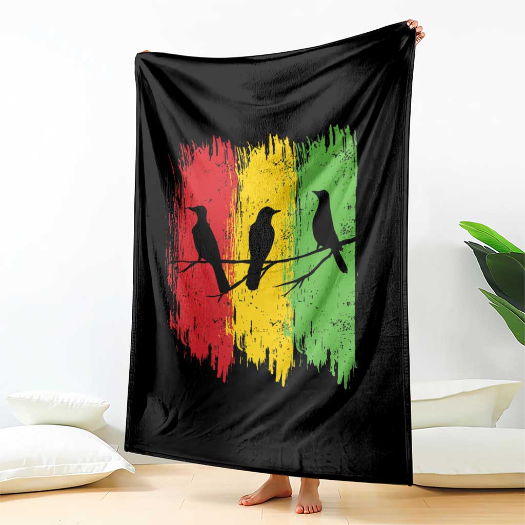 Three Birds Rasta Jamaica Reggae Music Throw Blanket TS11 Print Your Wear