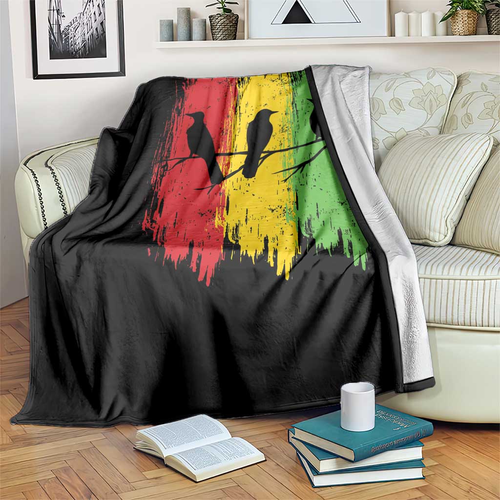 Three Birds Rasta Jamaica Reggae Music Throw Blanket TS11 Print Your Wear
