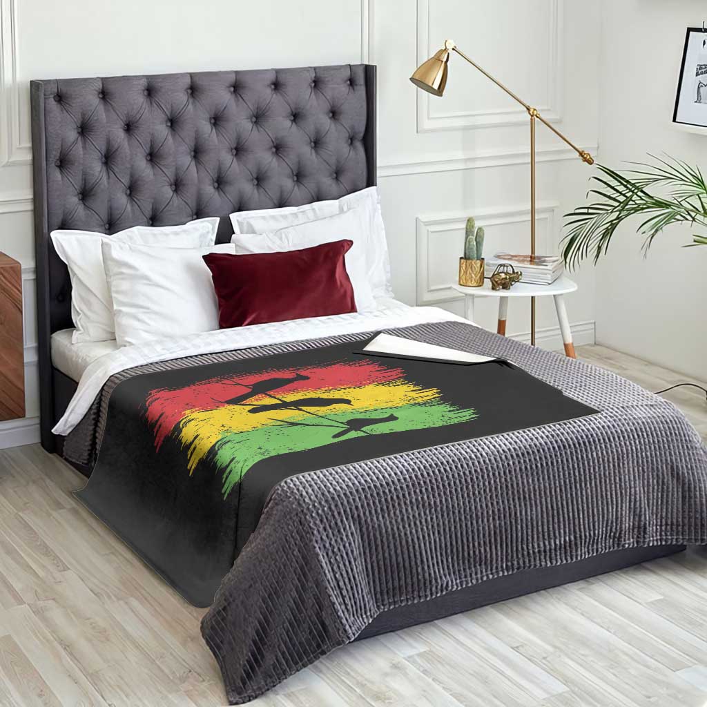 Three Birds Rasta Jamaica Reggae Music Throw Blanket TS11 Print Your Wear