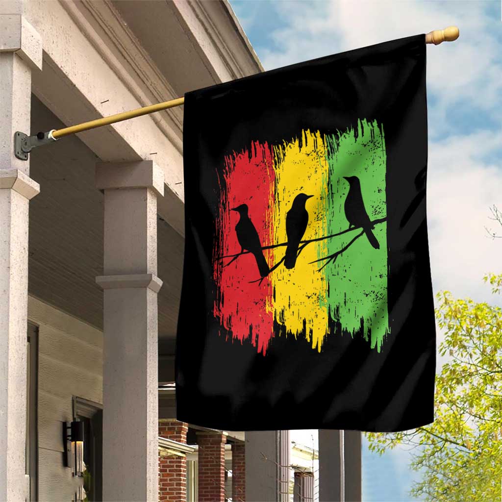 Three Birds Rasta Jamaica Reggae Music Garden Flag TS11 Print Your Wear
