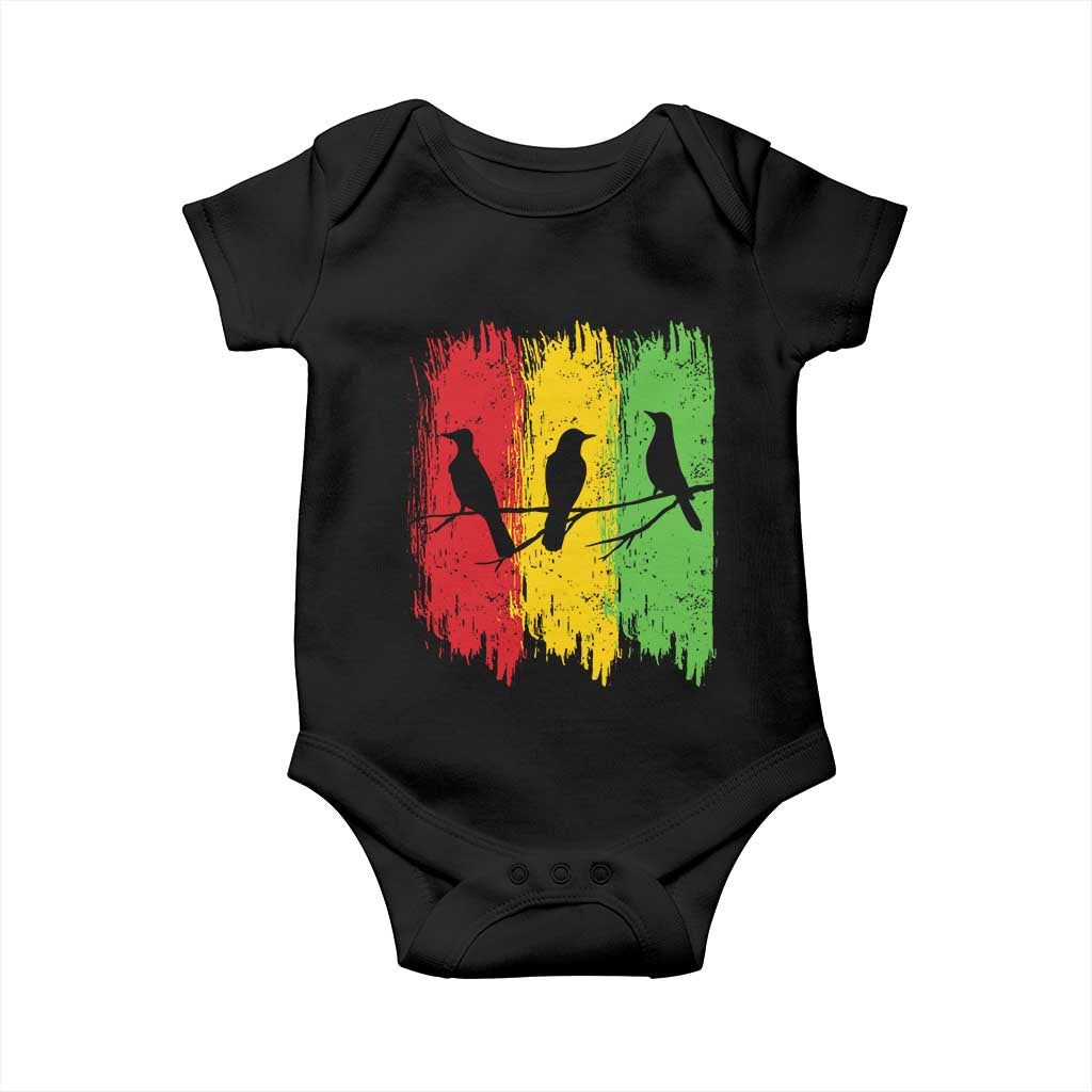 Three Birds Rasta Jamaica Reggae Music Baby Onesie TS11 Black Print Your Wear