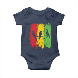 Three Birds Rasta Jamaica Reggae Music Baby Onesie TS11 Navy Print Your Wear