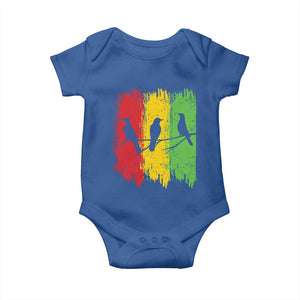 Three Birds Rasta Jamaica Reggae Music Baby Onesie TS11 Royal Blue Print Your Wear