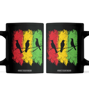 Three Birds Rasta Jamaica Reggae Music Coffee Mug TS11 Black Print Your Wear