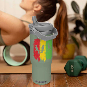 Three Birds Rasta Jamaica Reggae Music Flip Straw Tumbler TS11 One Size: 30 oz Moss Green Print Your Wear