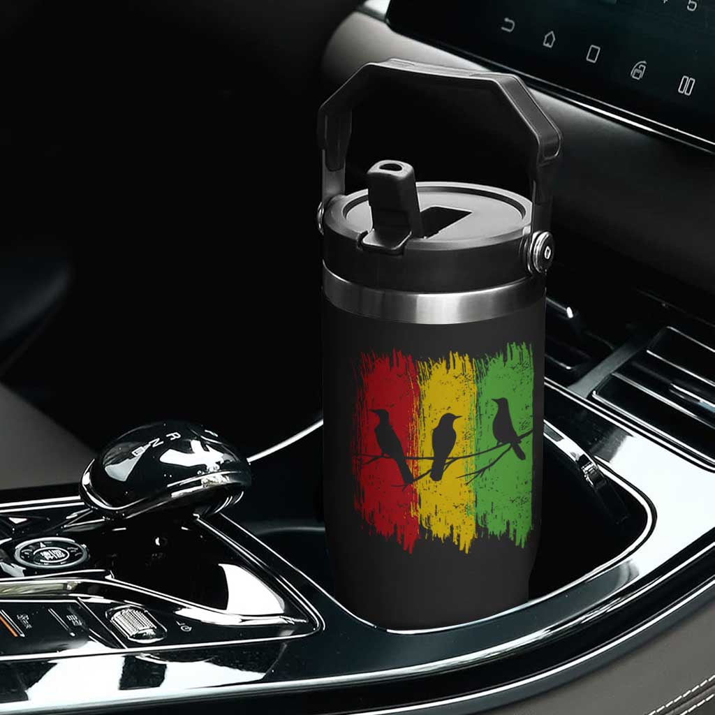 Three Birds Rasta Jamaica Reggae Music Flip Straw Tumbler TS11 Print Your Wear