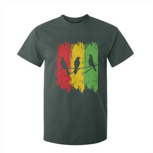 Three Birds Rasta Jamaica Reggae Music T Shirt For Kid TS11 Dark Forest Green Print Your Wear