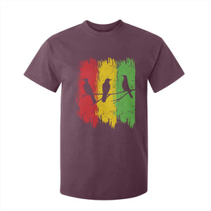 Three Birds Rasta Jamaica Reggae Music T Shirt For Kid TS11 Maroon Print Your Wear