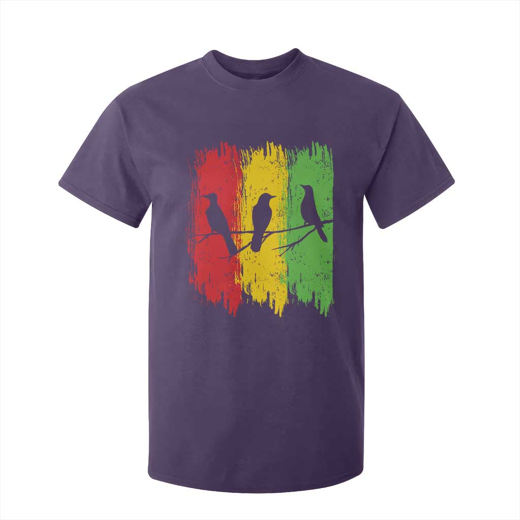 Three Birds Rasta Jamaica Reggae Music T Shirt For Kid TS11 Purple Print Your Wear