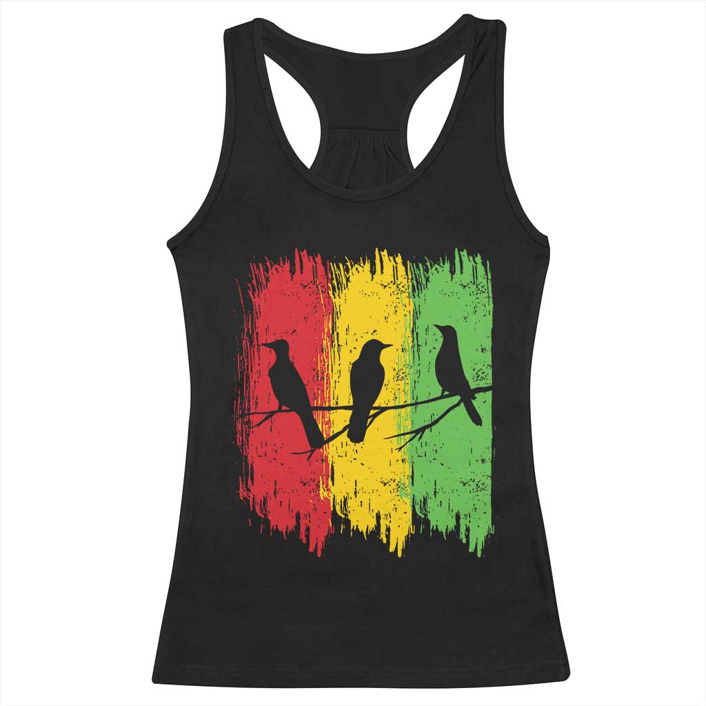 Three Birds Rasta Jamaica Reggae Music Racerback Tank Top TS11 Black Print Your Wear