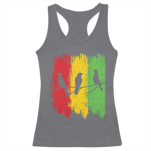 Three Birds Rasta Jamaica Reggae Music Racerback Tank Top TS11 Charcoal Print Your Wear