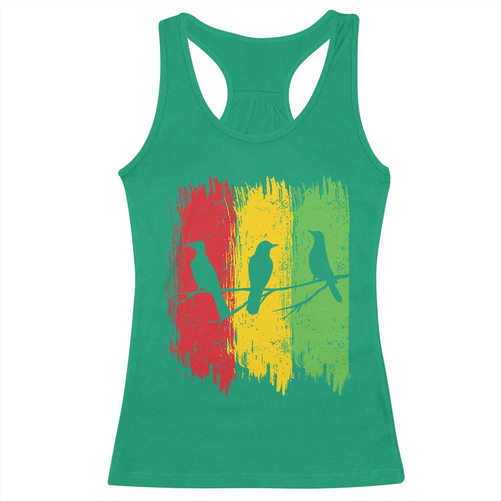 Three Birds Rasta Jamaica Reggae Music Racerback Tank Top TS11 Irish Green Print Your Wear