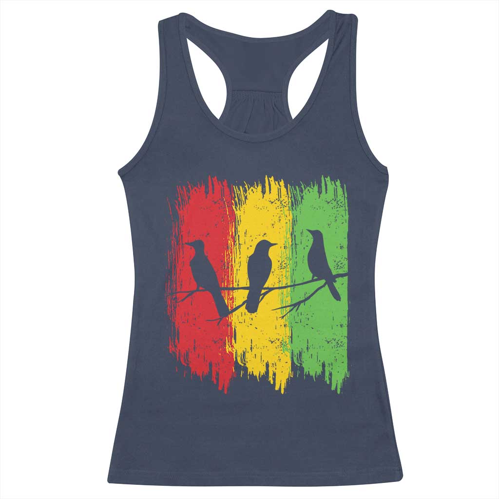 Three Birds Rasta Jamaica Reggae Music Racerback Tank Top TS11 Navy Print Your Wear