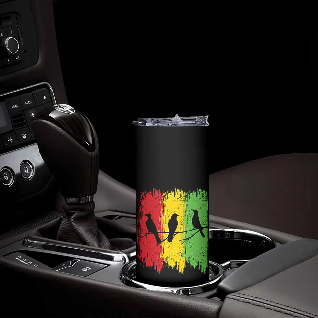 Three Birds Rasta Jamaica Reggae Music Skinny Tumbler TS11 Print Your Wear